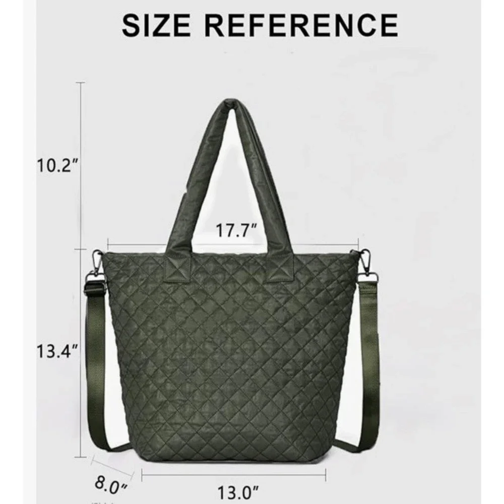 Hsitandy‎ Beige Waterproof quilted tote bag NEW